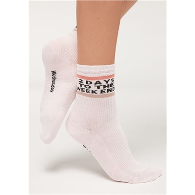 Kurze Socken mit Schriftzug 7 Days