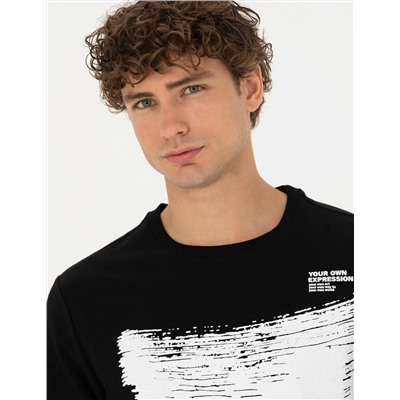 Siyah Regular Fit Sweatshirt