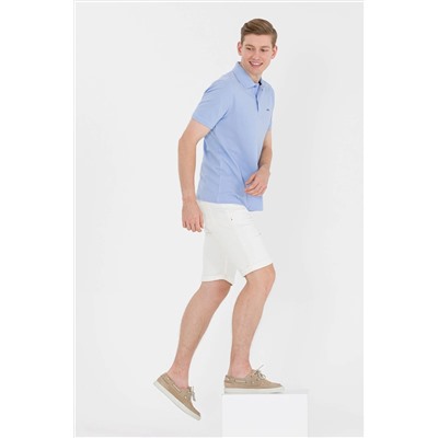 Erkek Mavi Basic Polo Yaka Tişört