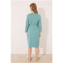 Bata larga "maternity" verde agua