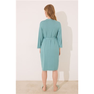 Bata larga "maternity" verde agua