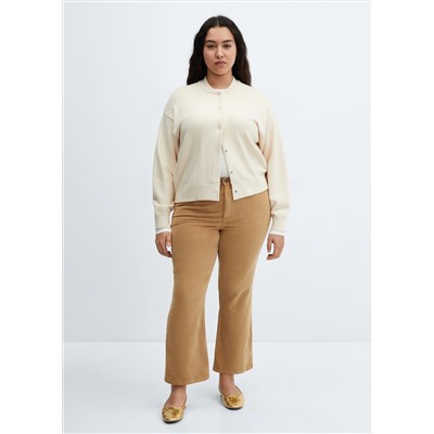 Pantalón flare crop pana
