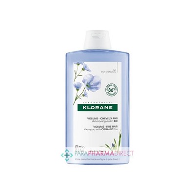 Klorane Lin BIO Shampoing Volume Cheveux Fins 400ml