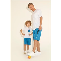 Erkek Comfort Fit Bisiklet Yaka Beyaz Tişört