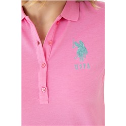Kadın Pembe Basic Polo Yaka Tişört