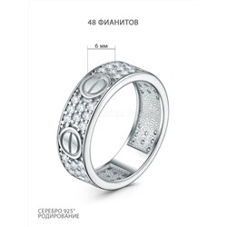 Серьги из серебра с фианитами родированные 925 пробы Ct-43-02_001