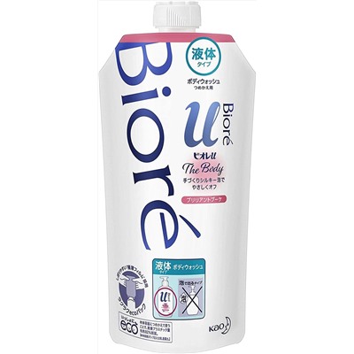 Kao Biore U Мыло-пенка для душа Foaming Body Wash Brilliant Bouquet аромат изысканый букет, мягкая упаковка с крышкой 340 мл