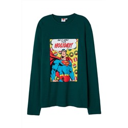 Camiseta Superman La Liga de la Justicia DC Comics - Verde oscuro