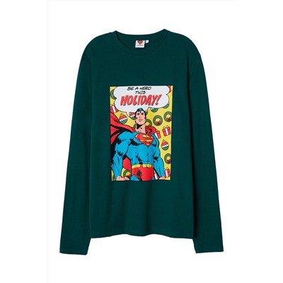 Camiseta Superman La Liga de la Justicia DC Comics - Verde oscuro