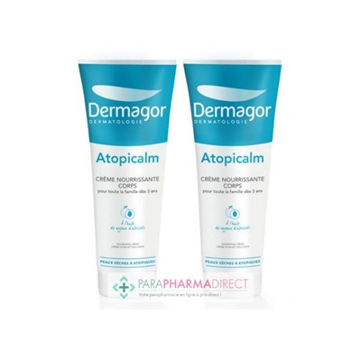 Dermagor Atopicalm Crème Nourrissante Corps Peaux Sèches à Atopiques 2x250mlLot  × 2