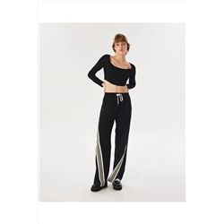 TwistUzun kollu crop t-shırt