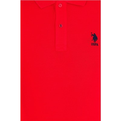 Erkek Kırmızı Basic Polo Yaka Tişört