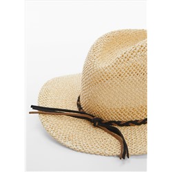 Sombrero fibra natural cordón