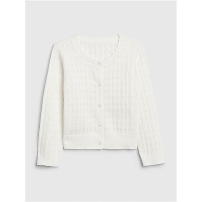 Toddler Pointelle Cardigan Sweater