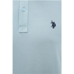 Erkek Açık İndigo Basic Polo Yaka Tişört