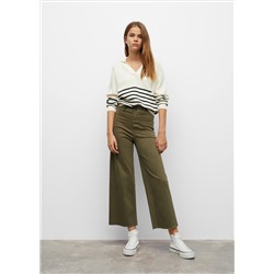 Jeans culotte tiro alto