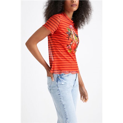 Camiseta slim rayas