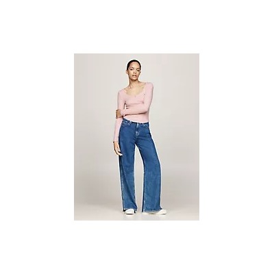 Tommy Jeans Ribbed Scoop-Neck Henley