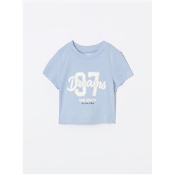 PRINTED CROPPED T-SHIRT