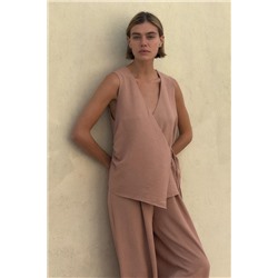 TOP CHALECO FLUIDO CRUZADO