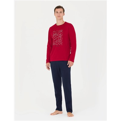 Bordo Pijama Takımı