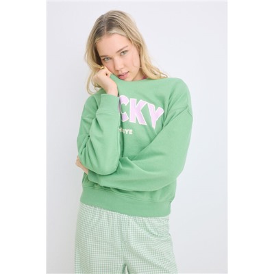 Sudadera felpa algodón verde