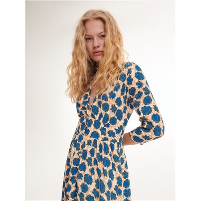 Viskose Kleid mit Muster
