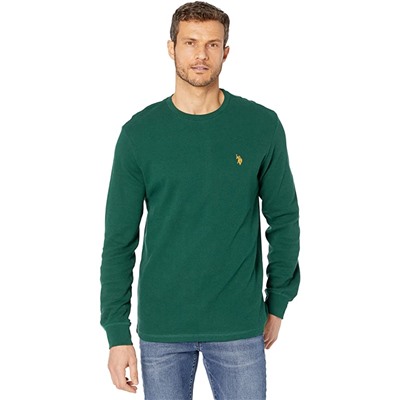 U.S. POLO ASSN. Long Sleeve Crew Neck Solid Thermal Shirt
