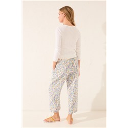 Pantalón Capri viscosa flores multicolor