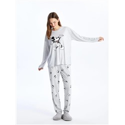 LC Waikiki Bisiklet Yaka Mickey Mouse Baskılı Uzun Kollu Kadın Pijama Takımı, LCW DREAM                                            
                                            Bisiklet Yaka Mickey Mouse Baskılı Uzun Kollu Kadın Pijama Takımı