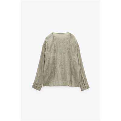 RAMIE BLOUSE WITH PASSEMENTERIE