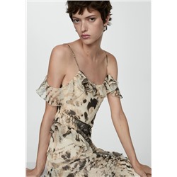 Vestido volantes animal print