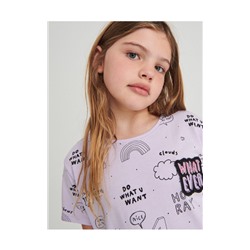 Cotton T-shirt with patch