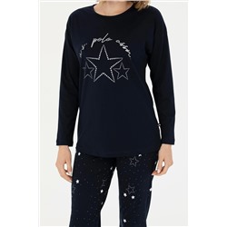 Kadın Lacivert Pijama Takımı