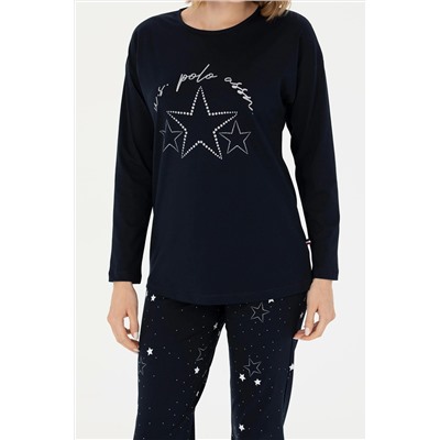 Kadın Lacivert Pijama Takımı