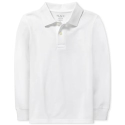 Boys Uniform Long Sleeve Pique Polo