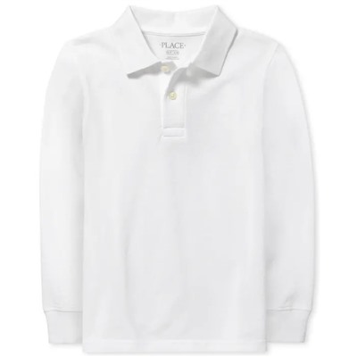 Boys Uniform Long Sleeve Pique Polo
