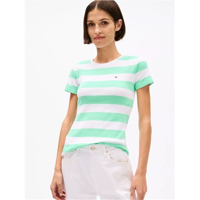 Rugby Stripe Crewneck T-Shirt