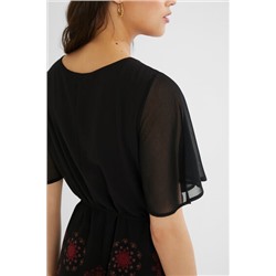 Vestido gasa cinturón