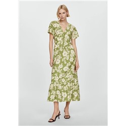Vestido estampado abertura
