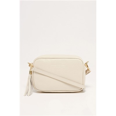 Bandolera de piel Gaby Beige