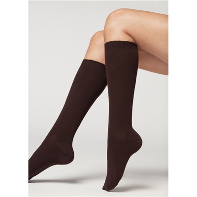 Lange Socken mit Cashmere