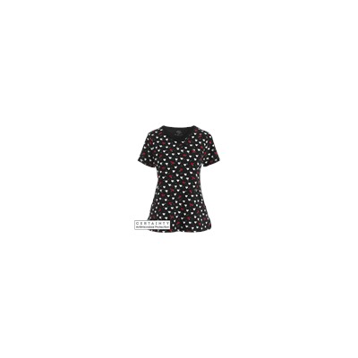 Cherokee Infinity Scrubs Lots Of Love Antimicrobial Print Top