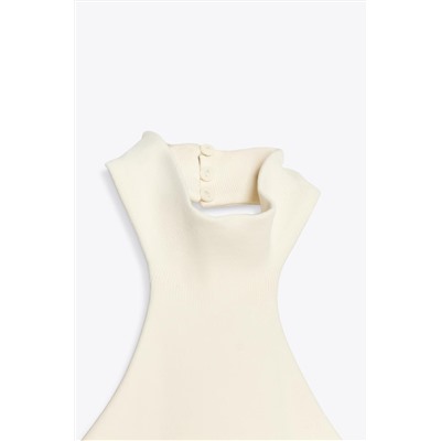 HALTERNECK DRESS WITH MATCHING DETAIL