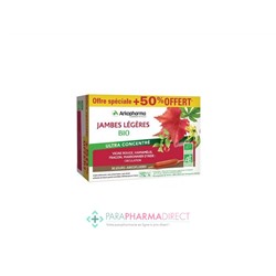 ArkoPharma ArkoFluides - Jambes Légères - Circulation - BIO 20+10 ampoules GRATUITES