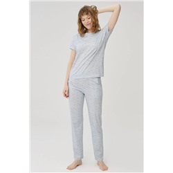 Dagi Kadın Mavi Pamuklu Yıldız Pijama Takımı B0221Y0038