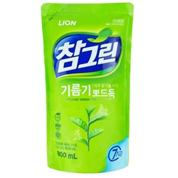 LION CHARMGREEN 800g refill Средство для мытья посуды, овощей и фруктов (зеленый чай) 800г