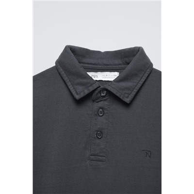 FADED-EFFECT POLO SHIRT