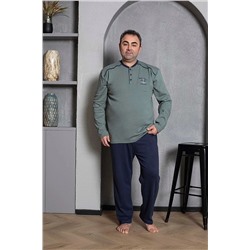 AHENGİM Erkek Pijama Takımı Büyük Beden Omuz Arabiyeli Battal Pamuklu Mevsimlik M70202283 TYCJD2UENN170055832226411