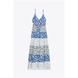 PATCHWORK PRINT PANEL DRESS